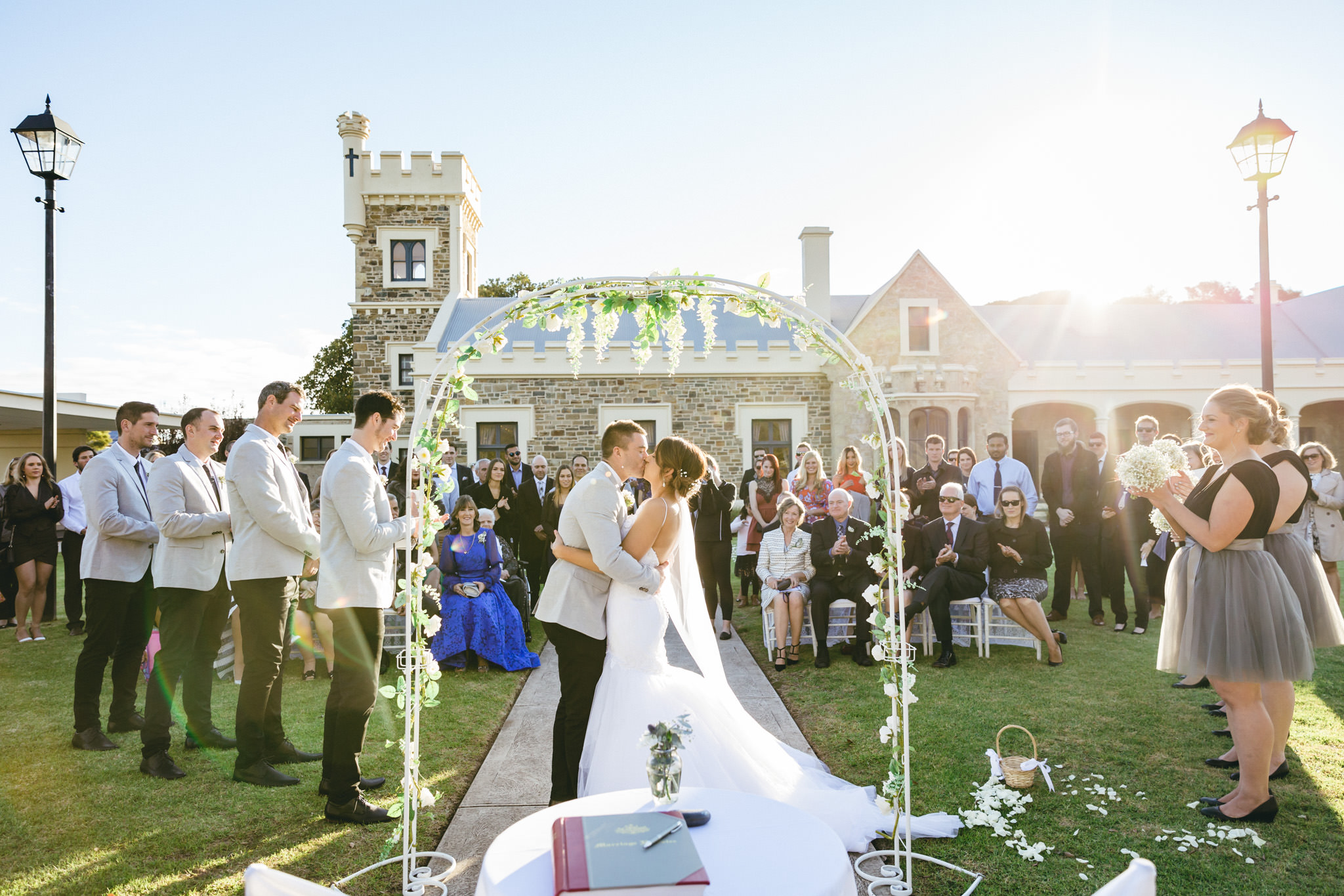 A ceremony under the fig tree at Glanville Hall