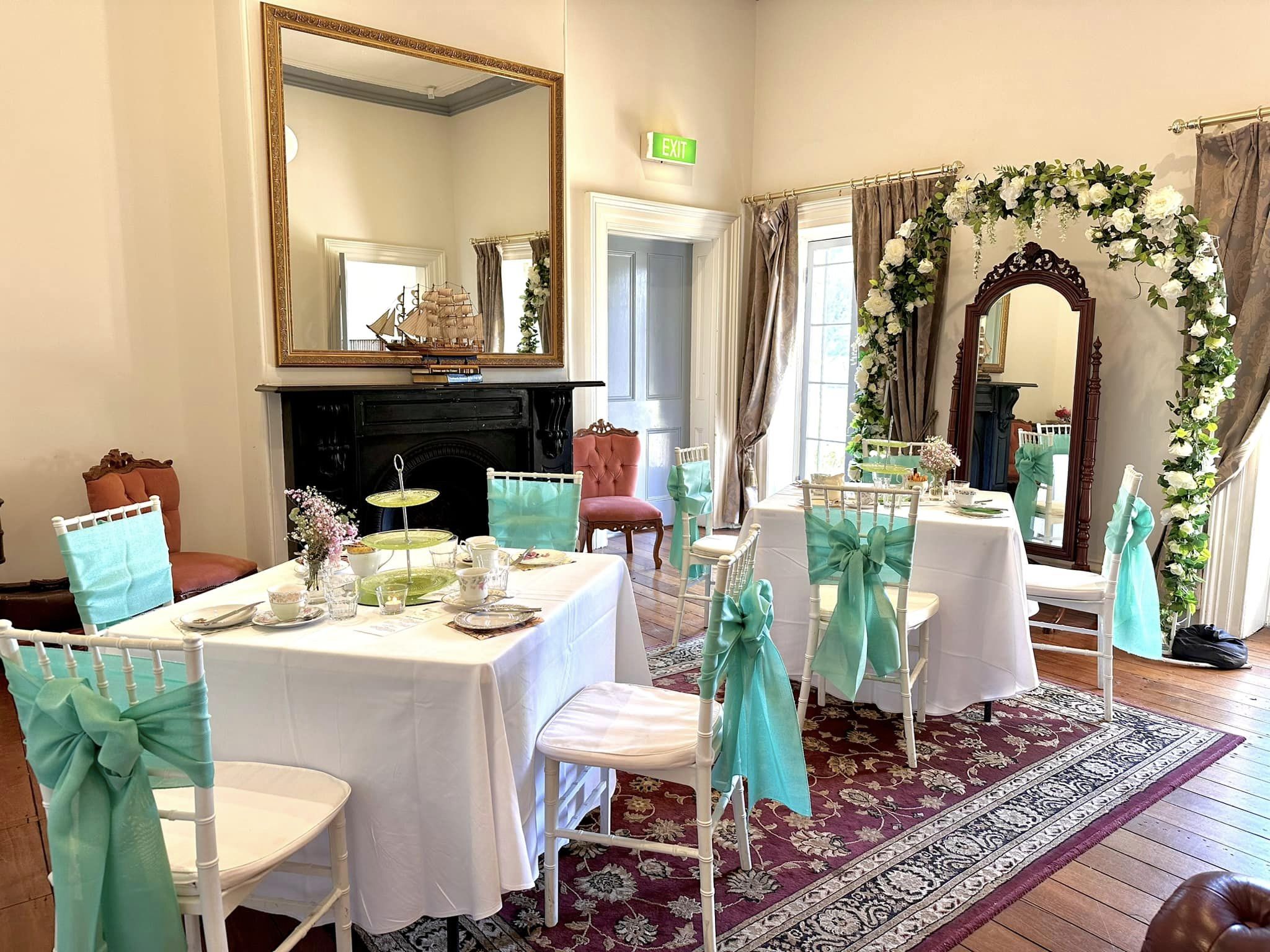 Small High Tea Tables at Glanville Hall